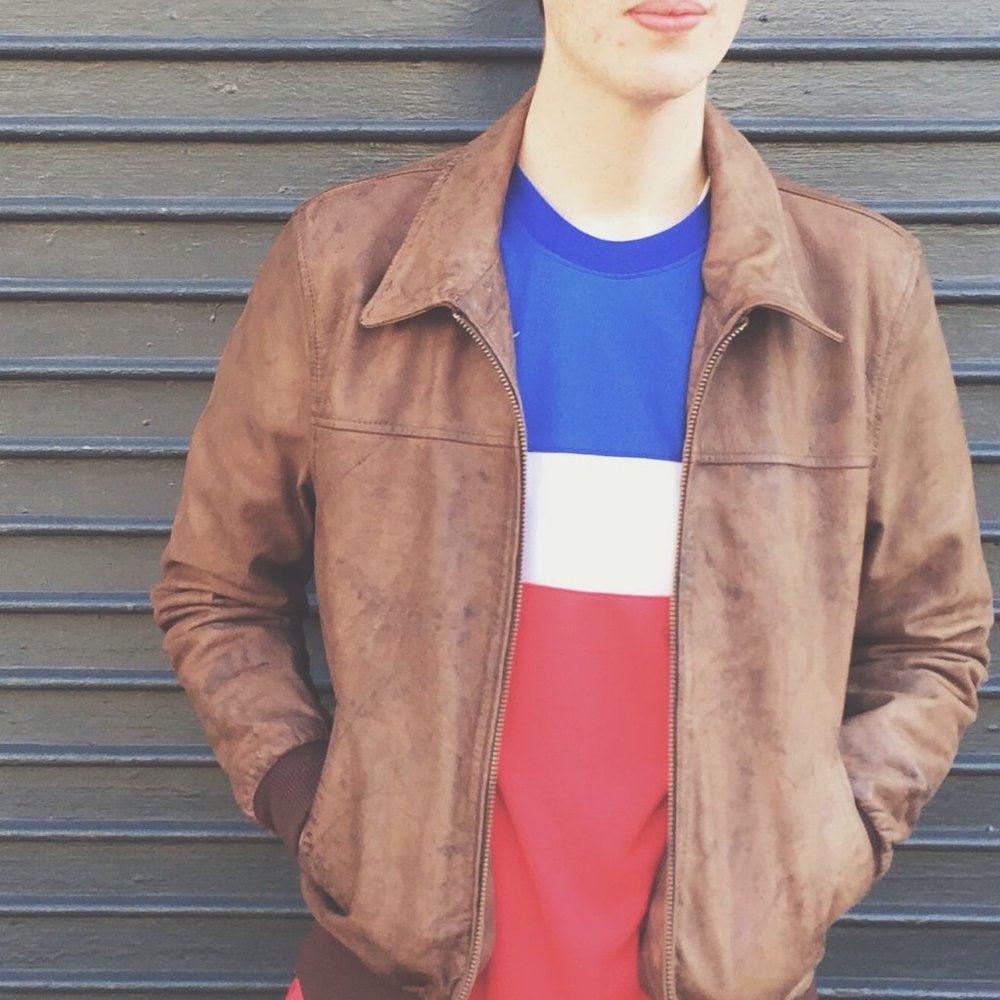 ASOS Men's Brown Faux Leather Jacket